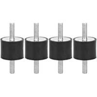 4pcs M6 Soportes Aislantes de Goma Antivibración Con 2 Pernos Roscados Amortiguador Doble Extremos Tornillo Soportes de…